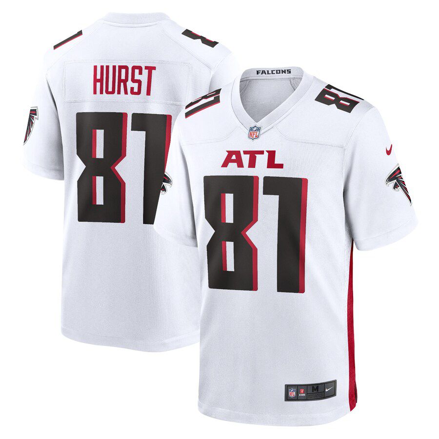 Men Atlanta Falcons 81 Hayden Hurst Nike White Game NFL Jersey